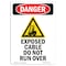 Signmission Safety Sign, OSHA Danger, 10" Height, Exposed Cable Do Not, Portrait OS-DS-D-710-V-2314 - alternate 1